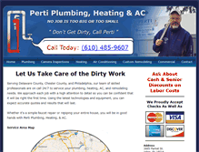 Tablet Screenshot of pertiplumbinghvac.com